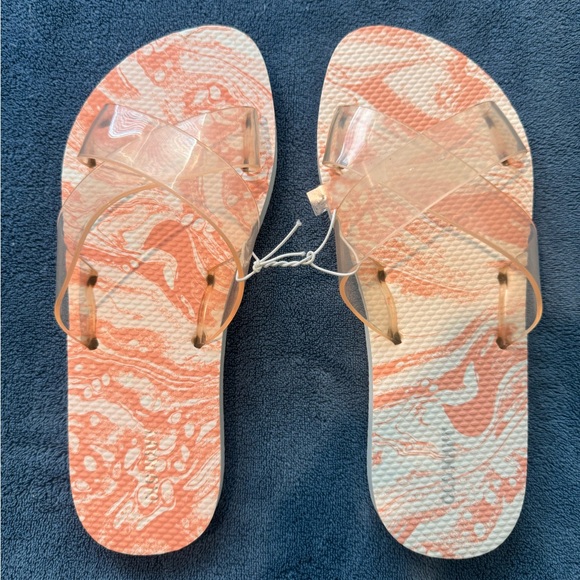 Old Navy Sugarcane Crisscross Strap Jelly Slides Sandals Flip Flop NWT 9 - Picture 1 of 4